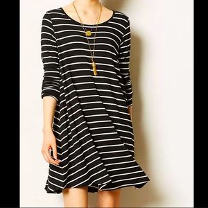 Anthropologie puella swing shift dress black